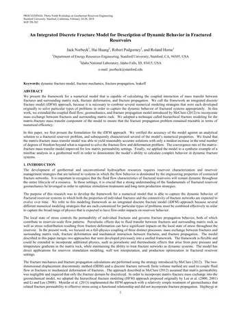 Más sobre Un Modelo Integrado de Fractura Discreta para la Descripción del Comportamiento Dinámico en Reservorios Fracturados