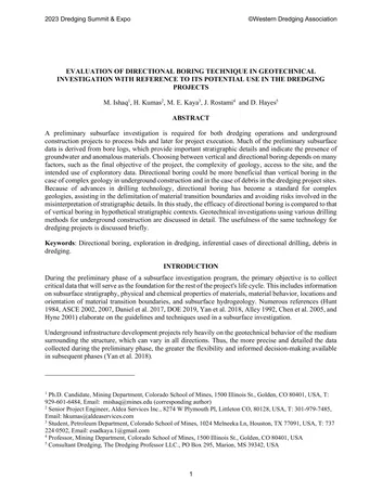 Más sobre Evaluación de la Técnica de Perforación Direccional en Investigación Geotécnica con Referencia a su Po