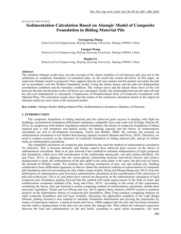 Más sobre Cálculo de Sedimentación Basado en el Modelo Alamgir de Fundación Compuesta en Material de Pilotes de Licitación