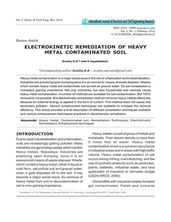 Más sobre Remediación Electrocinética de Suelos Contaminados con Metales Pesados