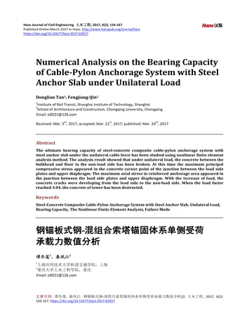 Más sobre Análisis Numérico de la Capacidad Portante de Anclajes de Cables para Pilones
