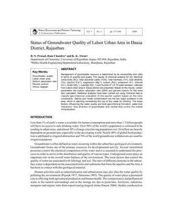 Más sobre Estado de la Calidad del Agua Subterránea